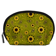 Floral pattern paisley style  Accessory Pouch (Large) from ArtsNow.com Front