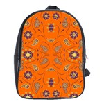 Floral pattern paisley style  School Bag (Large)