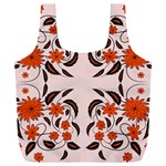 Floral folk damask pattern  Full Print Recycle Bag (XXL)