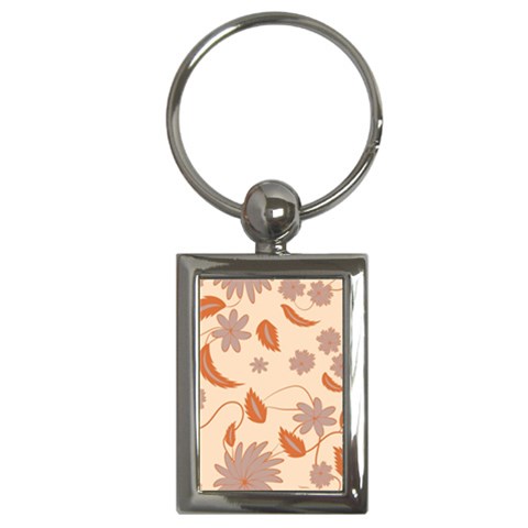 Folk flowers print Floral pattern Ethnic art Key Chain (Rectangle) from ArtsNow.com Front