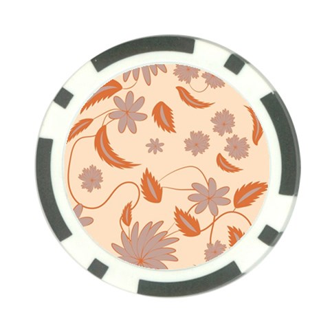 Folk flowers print Floral pattern Ethnic art Poker Chip Card Guard from ArtsNow.com Back
