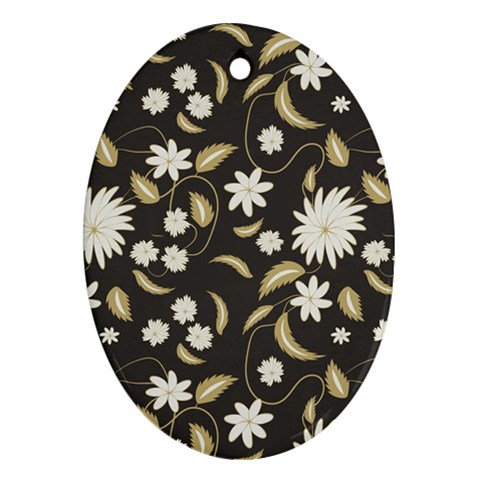 Folk flowers print Floral pattern Ethnic art Ornament (Oval) from ArtsNow.com Front