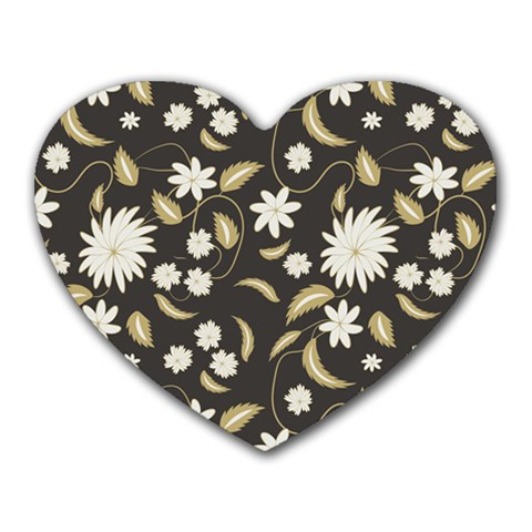 Folk flowers print Floral pattern Ethnic art Heart Mousepads from ArtsNow.com Front