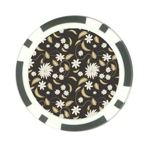 Folk flowers print Floral pattern Ethnic art Poker Chip Card Guard from ArtsNow.com Front