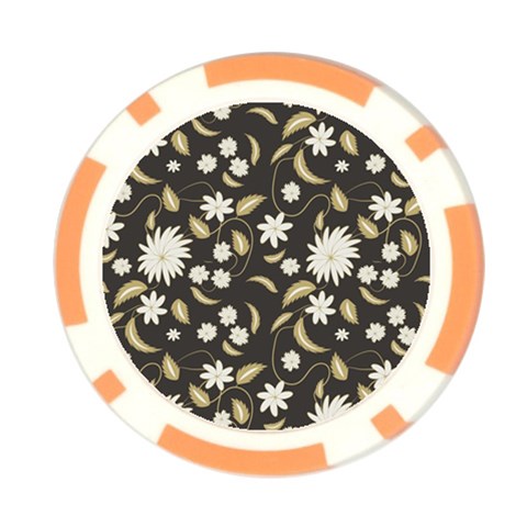 Folk flowers print Floral pattern Ethnic art Poker Chip Card Guard from ArtsNow.com Front