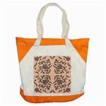 Floral folk damask pattern  Accent Tote Bag