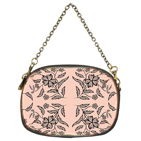 Floral folk damask pattern  Chain Purse (Two Sides) from ArtsNow.com Front