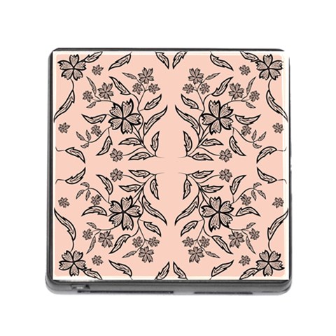 Floral folk damask pattern  Memory Card Reader (Square 5 Slot) from ArtsNow.com Front