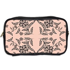 Floral folk damask pattern  Toiletries Bag (Two Sides) from ArtsNow.com Back
