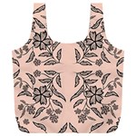 Floral folk damask pattern  Full Print Recycle Bag (XXL)