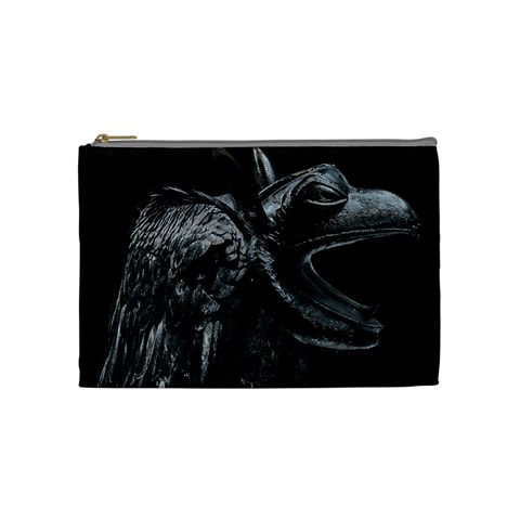 Creepy Monster Bird Portrait Artwork Cosmetic Bag (Medium) from ArtsNow.com Front