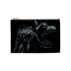 Creepy Monster Bird Portrait Artwork Cosmetic Bag (Medium) from ArtsNow.com Front
