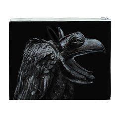 Creepy Monster Bird Portrait Artwork Cosmetic Bag (XL) from ArtsNow.com Back