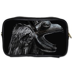 Creepy Monster Bird Portrait Artwork Toiletries Bag (Two Sides) from ArtsNow.com Front