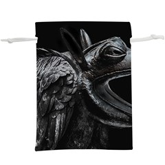 Creepy Monster Bird Portrait Artwork  Lightweight Drawstring Pouch (XL) from ArtsNow.com Front