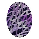 3d Lovely Geo Lines  Iv Ornament (Oval)