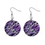 3d Lovely Geo Lines  Iv Mini Button Earrings