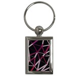 3d Lovely Geo Lines Iii Key Chain (Rectangle)