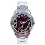 3d Lovely Geo Lines Iii Stainless Steel Analogue Watch