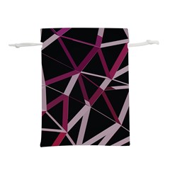 3d Lovely Geo Lines Iii Lightweight Drawstring Pouch (M) from ArtsNow.com Back