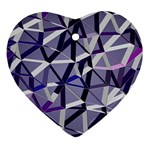 3D Lovely GEO Lines IX Heart Ornament (Two Sides)