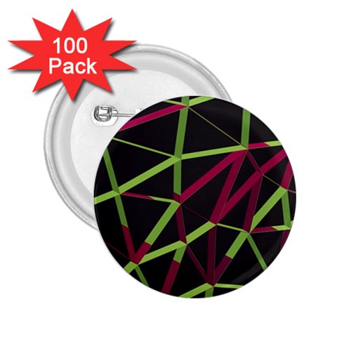 3D Lovely GEO Lines X 2.25  Buttons (100 pack)  from ArtsNow.com Front