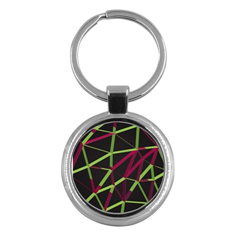 3D Lovely GEO Lines X Key Chain (Round) from ArtsNow.com Front