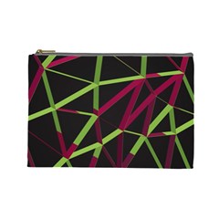 3D Lovely GEO Lines X Cosmetic Bag (Large) from ArtsNow.com Front