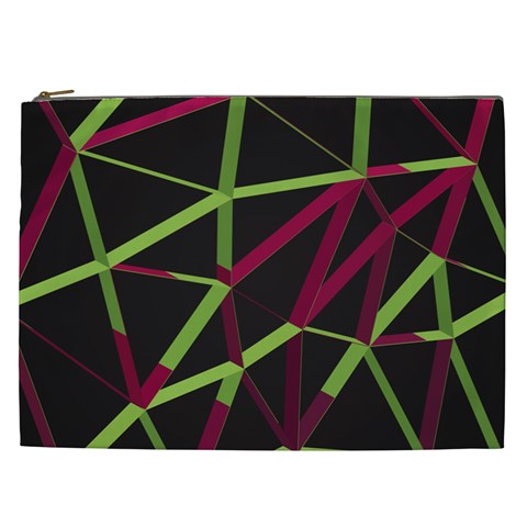 3D Lovely GEO Lines X Cosmetic Bag (XXL) from ArtsNow.com Front