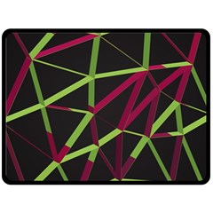 3D Lovely GEO Lines X Double Sided Fleece Blanket (Large)  from ArtsNow.com 80 x60  Blanket Back