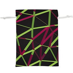 3D Lovely GEO Lines X  Lightweight Drawstring Pouch (XL) from ArtsNow.com Front