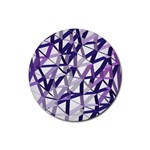 3D Lovely GEO Lines X Rubber Coaster (Round)