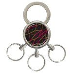 3D Lovely GEO Lines XI 3-Ring Key Chain