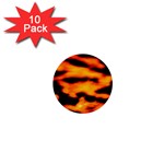 Orange Waves Abstract Series No2 1  Mini Buttons (10 pack) 