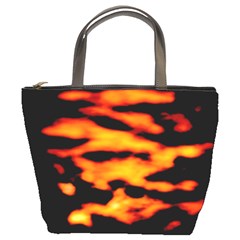 Orange Waves Abstract Series No2 Bucket Bag from ArtsNow.com Front