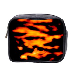Orange Waves Abstract Series No2 Mini Toiletries Bag (Two Sides) from ArtsNow.com Front