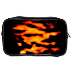 Orange Waves Abstract Series No2 Toiletries Bag (Two Sides) from ArtsNow.com Front