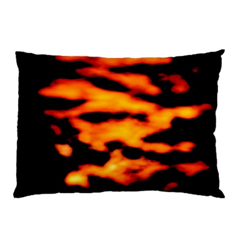 Orange Waves Abstract Series No2 Pillow Case (Two Sides) from ArtsNow.com Front