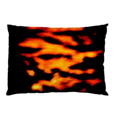 Orange Waves Abstract Series No2 Pillow Case (Two Sides) from ArtsNow.com Back
