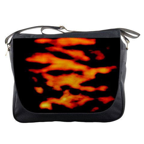 Orange Waves Abstract Series No2 Messenger Bag from ArtsNow.com Front