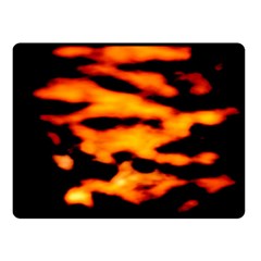 Orange Waves Abstract Series No2 Double Sided Fleece Blanket (Small)  from ArtsNow.com 45 x34  Blanket Front