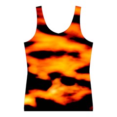 Orange Waves Abstract Series No2 Sport Tank Top  from ArtsNow.com Front