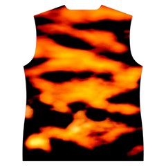 Orange Waves Abstract Series No2 Women s Button Up Vest from ArtsNow.com Back