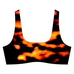 Orange Waves Abstract Series No2 Cross Back Hipster Bikini Set from ArtsNow.com Front
