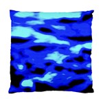 Blue Waves Abstract Series No11 Standard Cushion Case (Two Sides)