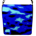 Blue Waves Abstract Series No11 Flap Closure Messenger Bag (S)