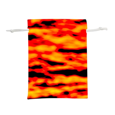 Red  Waves Abstract Series No14 Lightweight Drawstring Pouch (S) from ArtsNow.com Front