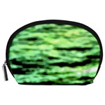 Green  Waves Abstract Series No13 Accessory Pouch (Large)