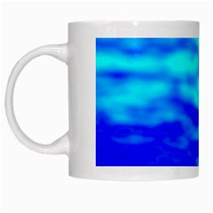 Blue Waves Abstract Series No12 White Mugs from ArtsNow.com Left