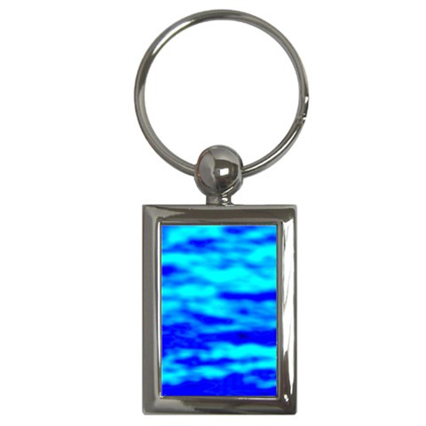 Blue Waves Abstract Series No12 Key Chain (Rectangle) from ArtsNow.com Front